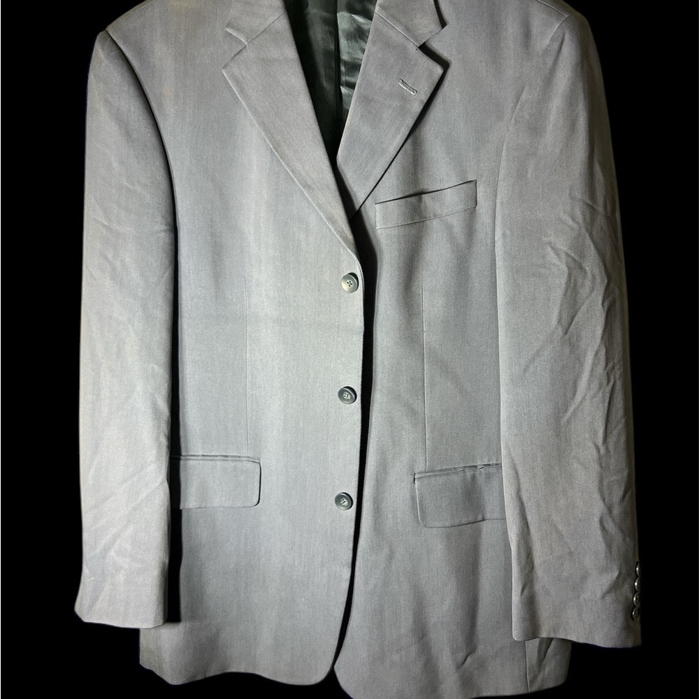 Oscar de la Renta Gray and Blue Sport Coat